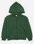 Cotton Solid Boho Color Zipper Hoodies - Dark-Green