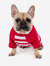 Dog Stripes Pajamas - red-white