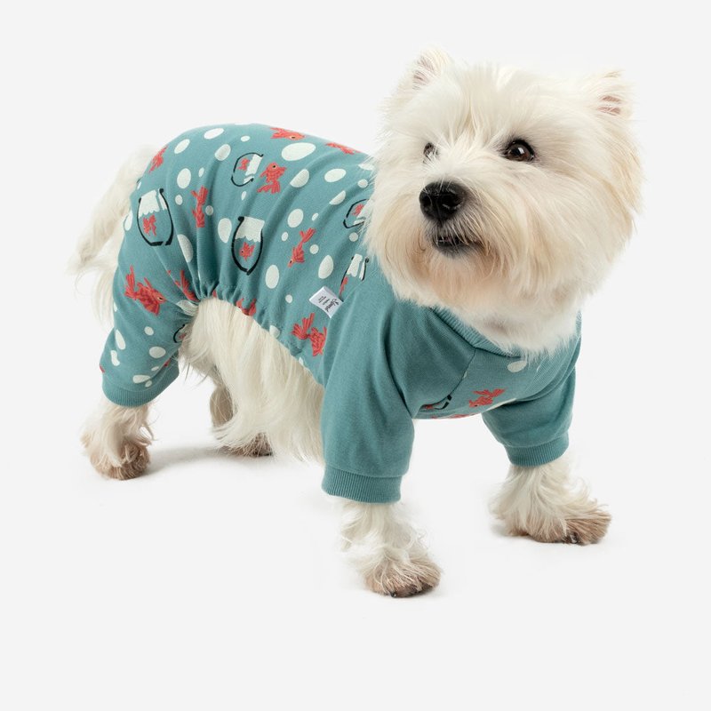 Shop Leveret Dogs Fish Bowl Pajamas In Green