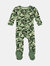 Kids Footed Camouflage Pajamas - Camo-green