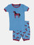 Kids Unicorn Cotton Short Pajamas - unicorn-blue