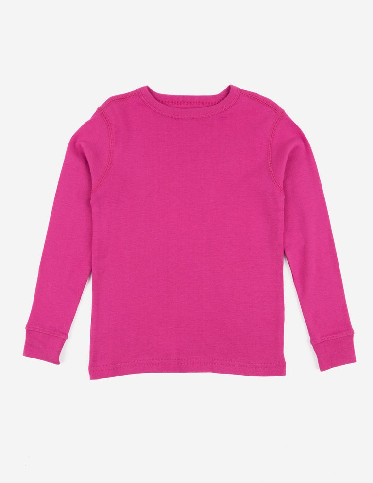 Long Sleeve Classic Color Cotton Shirts - Hot-Pink