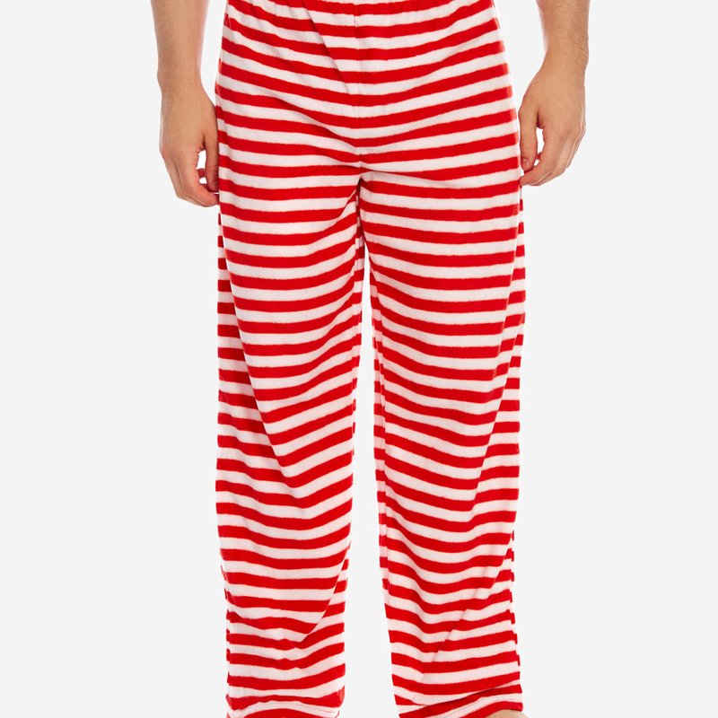Shop Leveret Men's Fleece Pants Christmas In Red