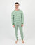Mens Green & White Stripes Pajamas - Green White