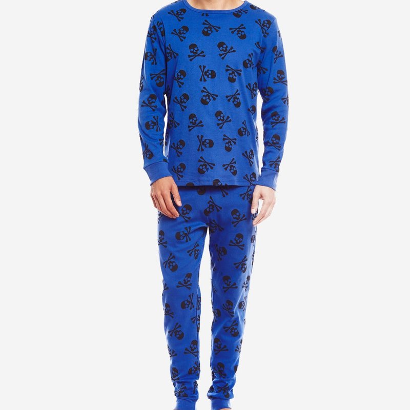 Shop Leveret Men's Halloween Pajamas In Blue