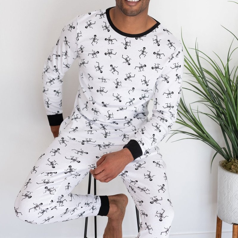 Shop Leveret Men's Halloween Pajamas In White