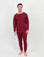 Mens Red Stripes Pajamas - Red/Black