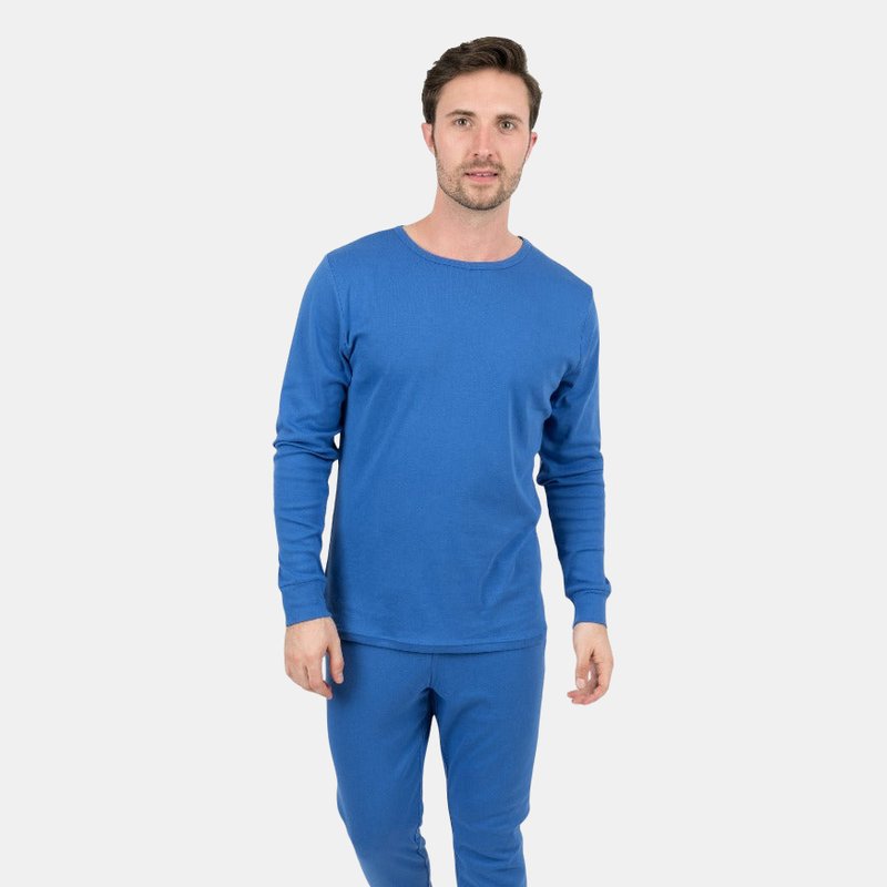 Leveret Mens Solid Color Pajamas In Royal Blue