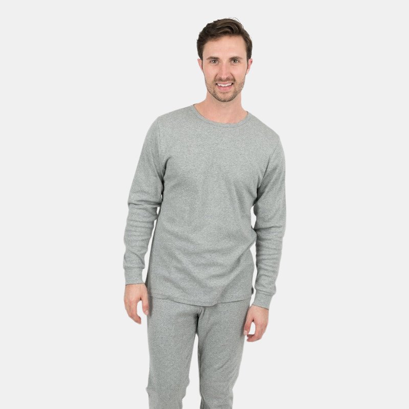 Leveret Mens Solid Color Pajamas In Light-grey