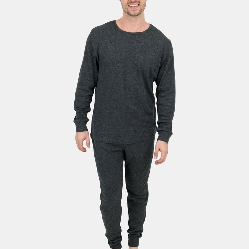 Leveret Mens Solid Color Pajamas In Dark-grey
