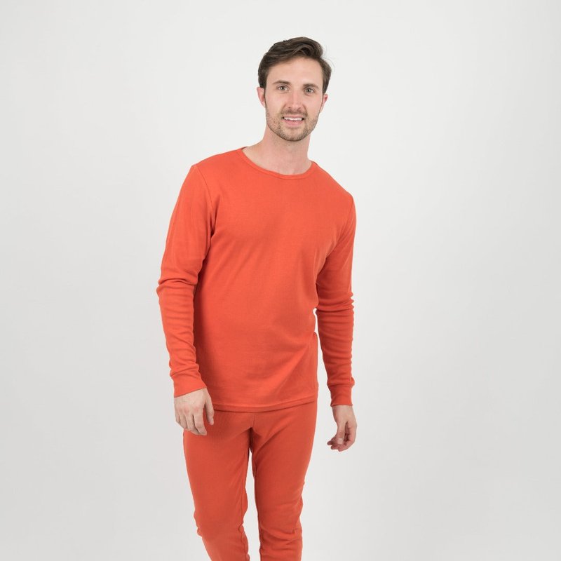 Shop Leveret Mens Solid Orange Pajamas