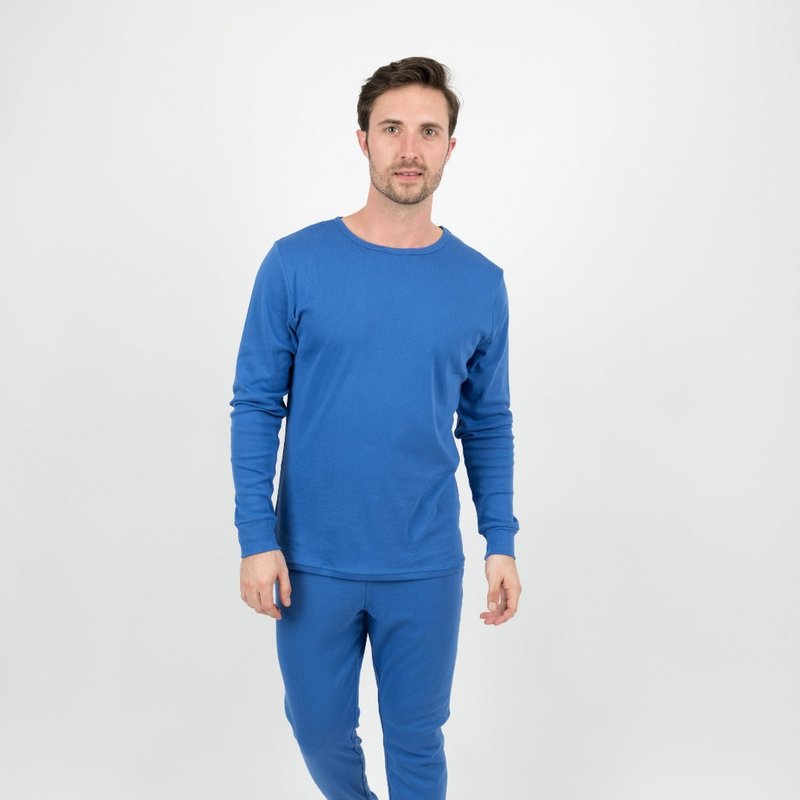 Shop Leveret Mens Solid Royal Blue Pajamas