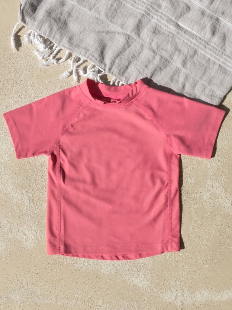 Short Sleeve Rash Guard UPF +50 - Light Pink