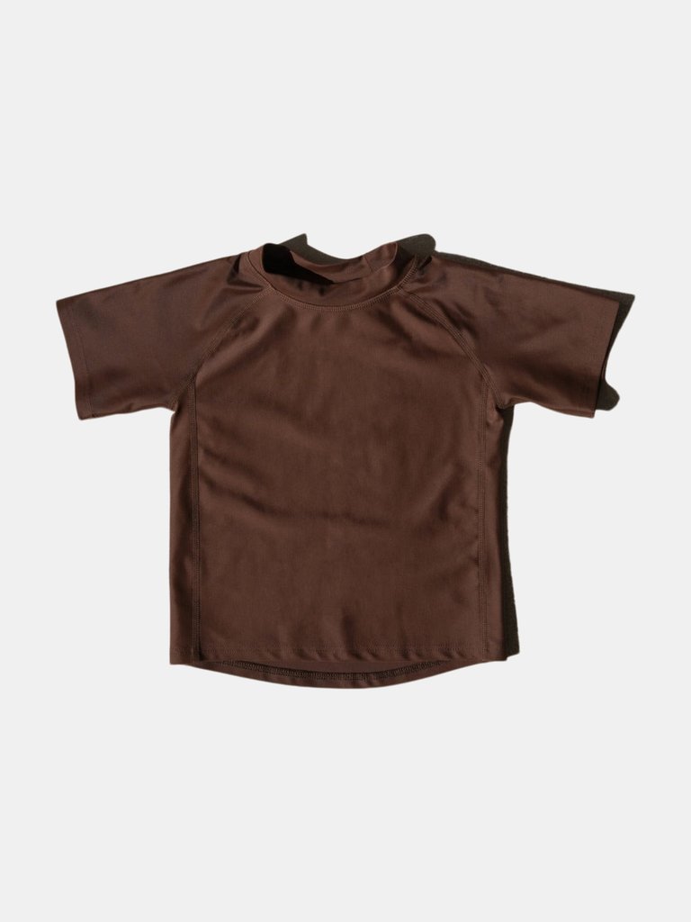 Short Sleeve Rash Guard UPF +50 - Brown