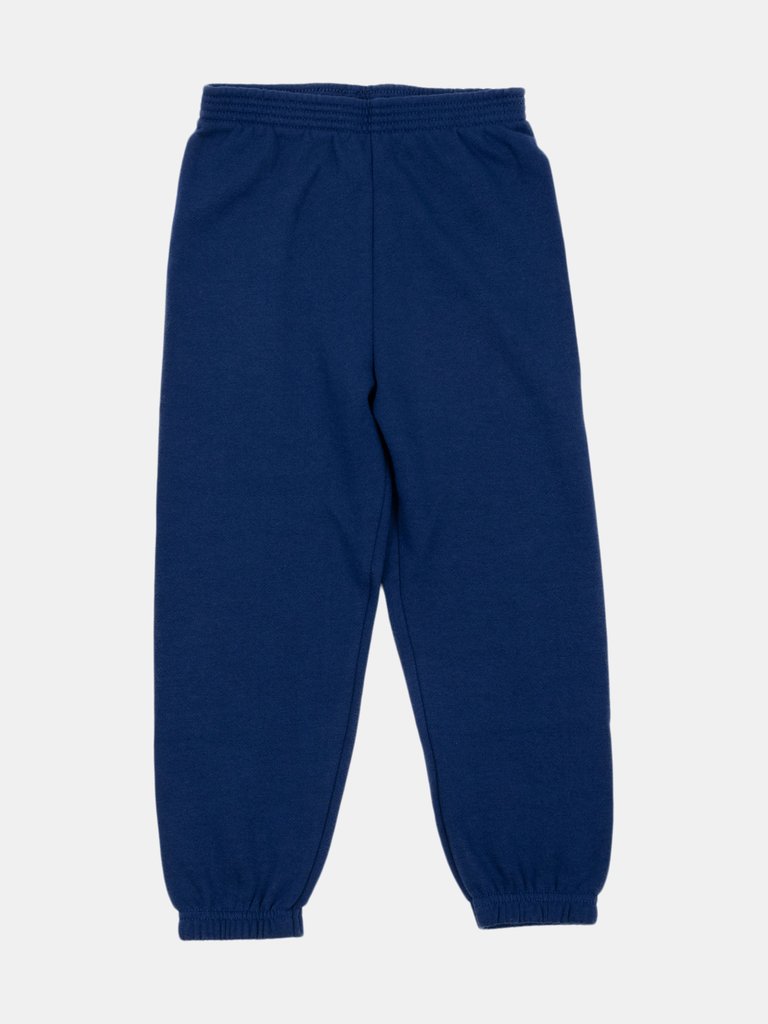 Solid Color Boho Sweatpants - Navy-Blue