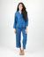 Womens Clearance Classic Button Down Pajamas - Blue