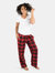 Women's Flannel Pants - Red-Black