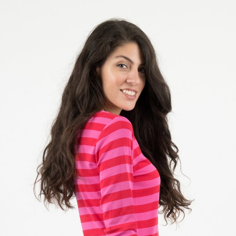 Leveret Womens Pink Stripes Cotton Pajamas