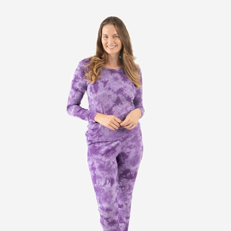 Leveret Women's Purple Mix Tie Dye Cotton Pajamas
