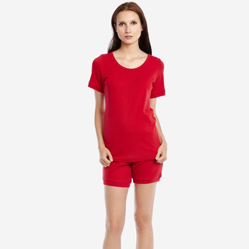 Leveret Womens Short Pajamas In Red