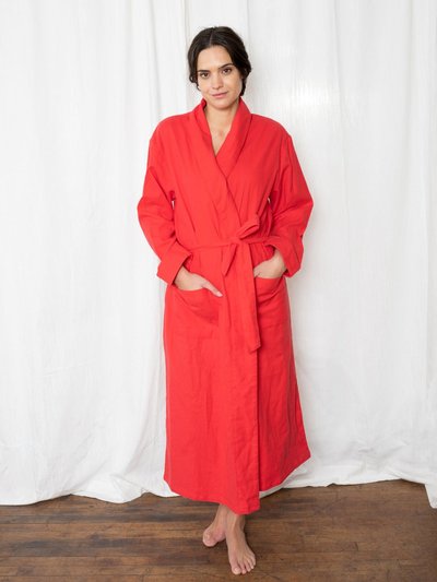 Leveret Womens Solid Color Flannel Robe product