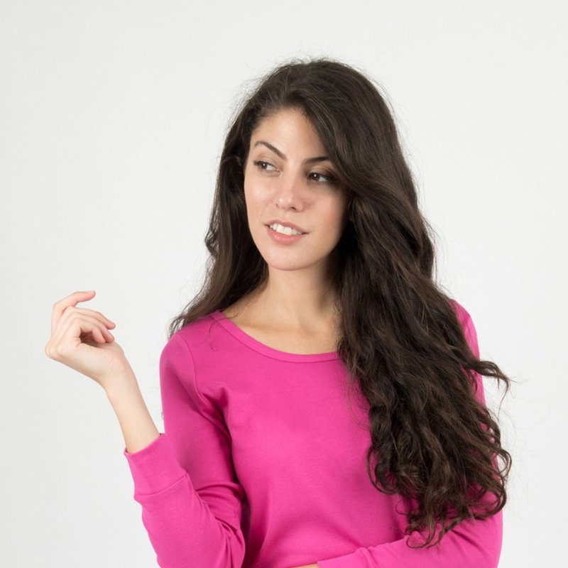 Shop Leveret Women's Solid Magenta Pajamas In Pink