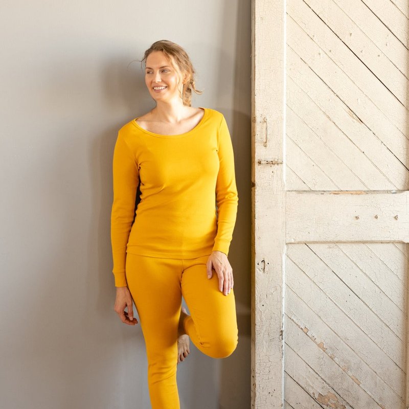 Leveret Women's Solid Mustard Yellow Pajamas