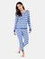 Womens Two Piece Stripes Pajamas