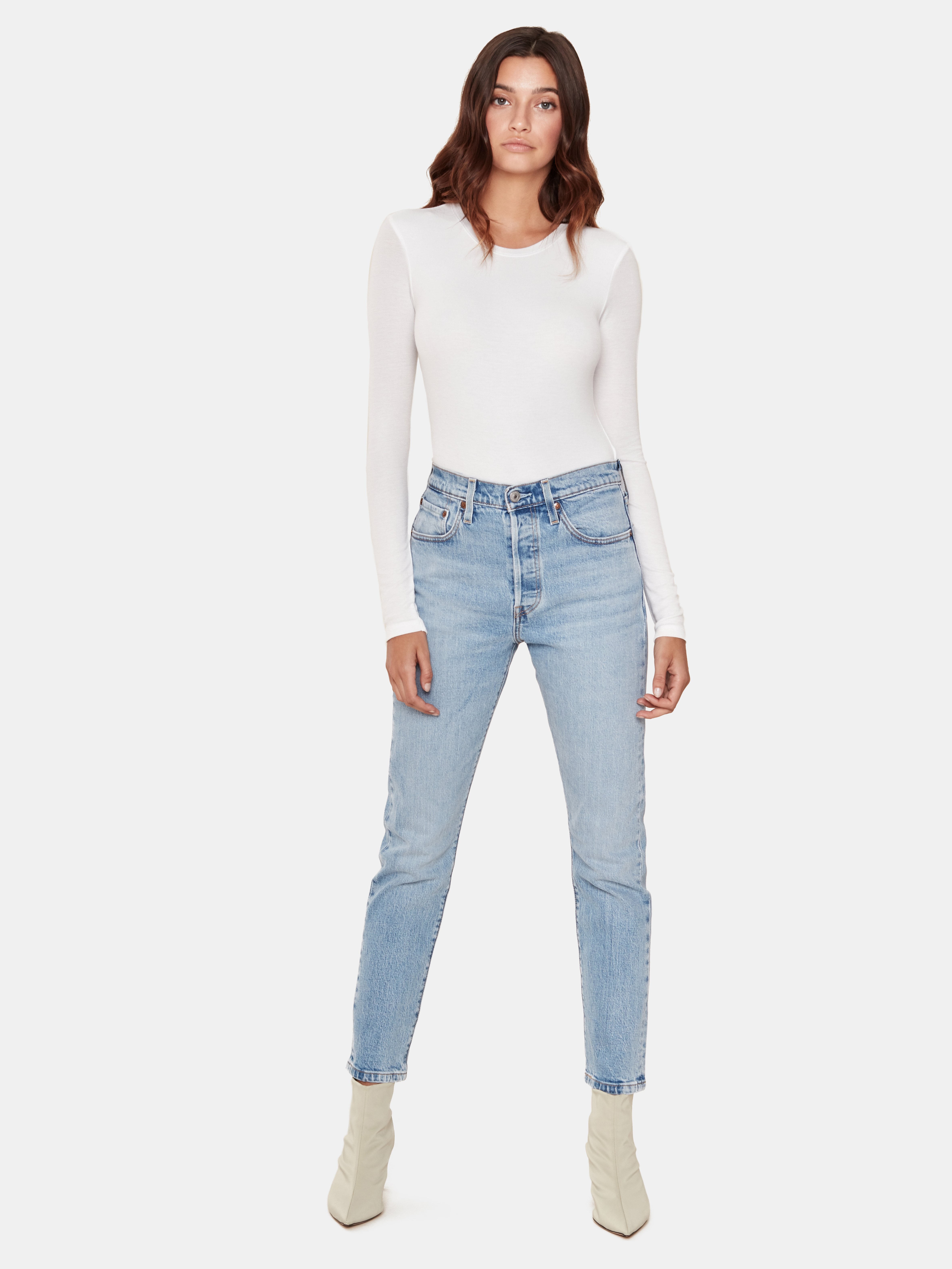 women's levi's 501 straight leg jeans