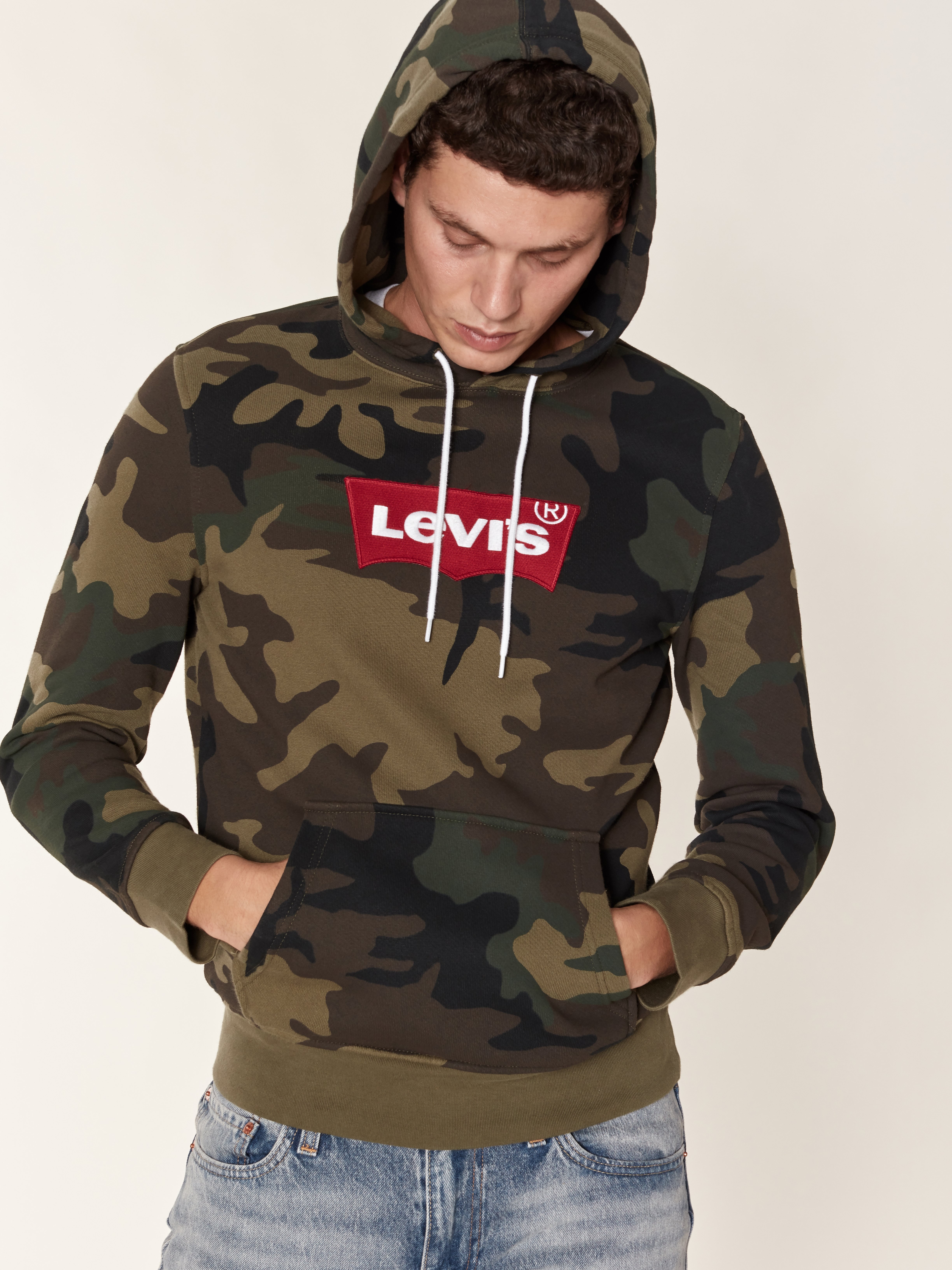 levi's camo hoodie