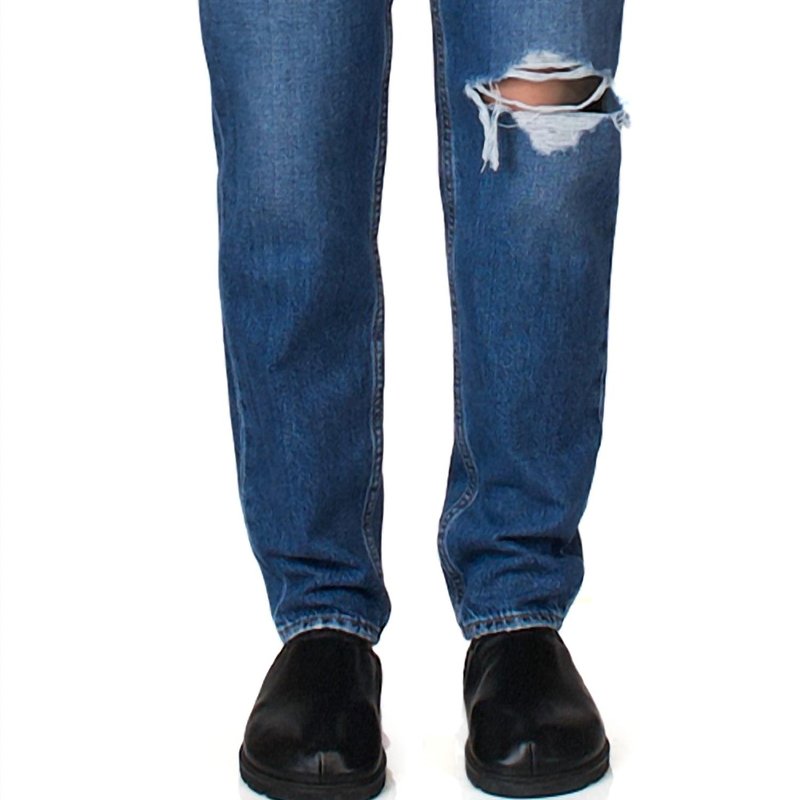 Shop Levi's '80s Mom Jeans In Destructed Medium Indigo In Blue
