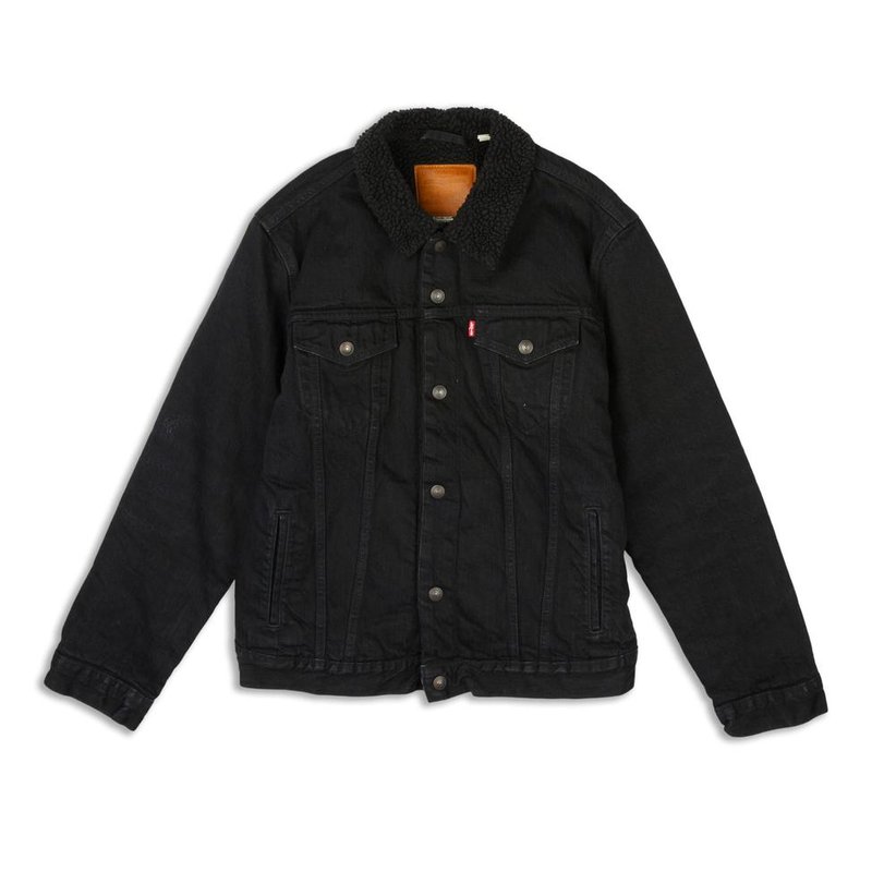 Shop Levi's Type Iii Sherpa Trucker Jacket In Black