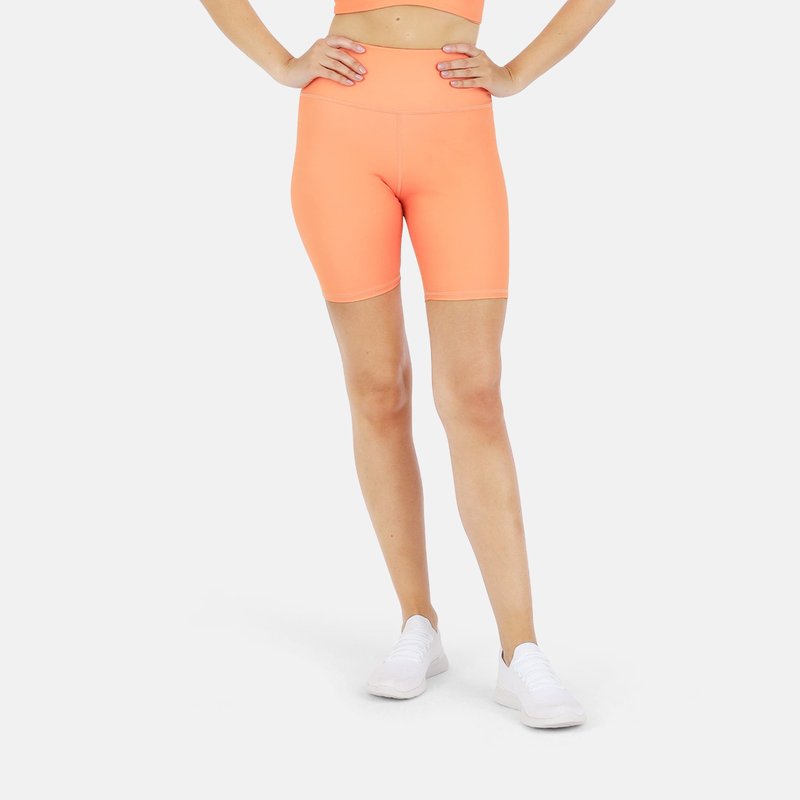 Lezat Ada Organic Cotton Biker Short In Orange
