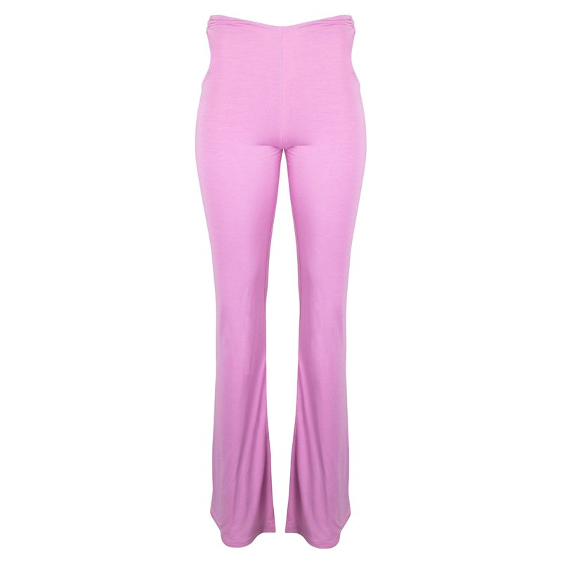 Lezat Runa Modal Side Cut-out Pant In Pink