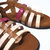 Areca flat sandal in leather