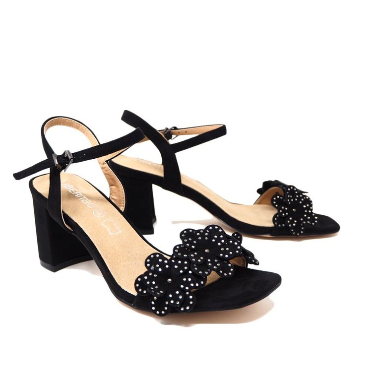 Keena heel sandal in synthetic - Black