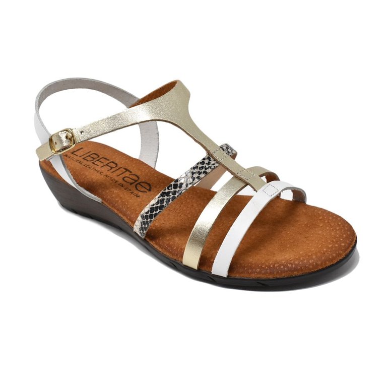 Sigourney wedge sandal in leather