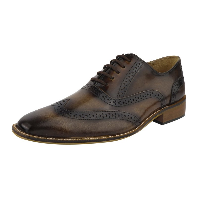 Libertyzeno Aaron Leather Oxford Style Dress Shoes In Brown