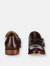 Auburn Leather Oxford Style Monk Straps