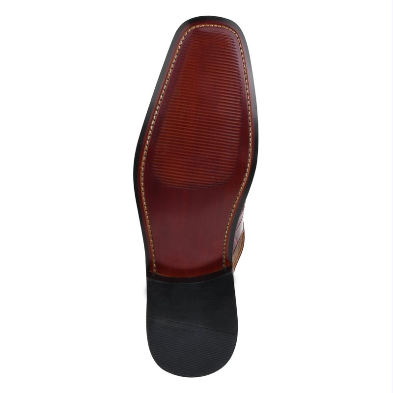 Libertyzeno Bidwill Genuine Leather Fisherman Flat Sandals In Red