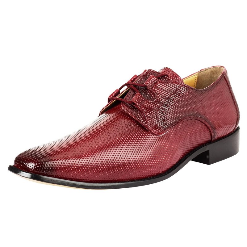 Libertyzeno Blacktown Leather Oxford Style Dress Shoes In Red