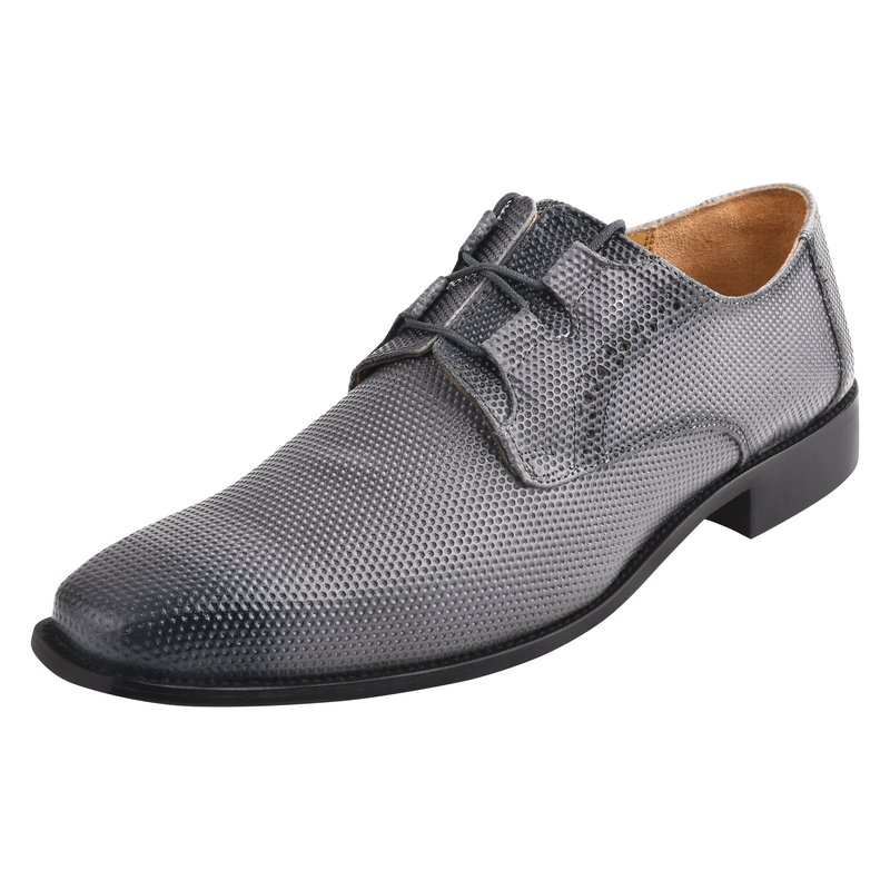 Libertyzeno Blacktown Leather Oxford Style Dress Shoes In Grey