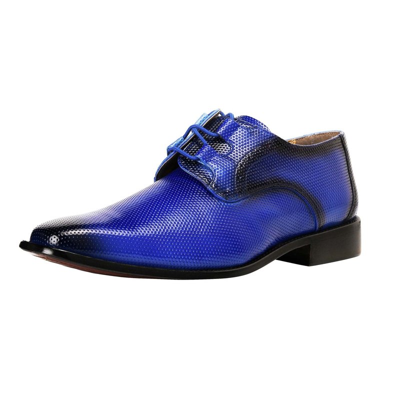Libertyzeno Blacktown Leather Oxford Style Dress Shoes In Blue