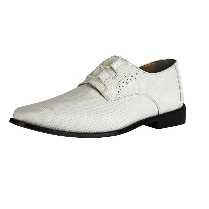 Libertyzeno Blacktown Leather Oxford Style Dress Shoes In White