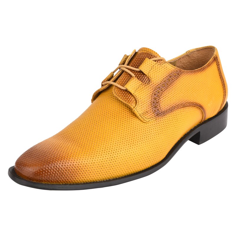 Libertyzeno Blacktown Leather Oxford Style Dress Shoes In Yellow
