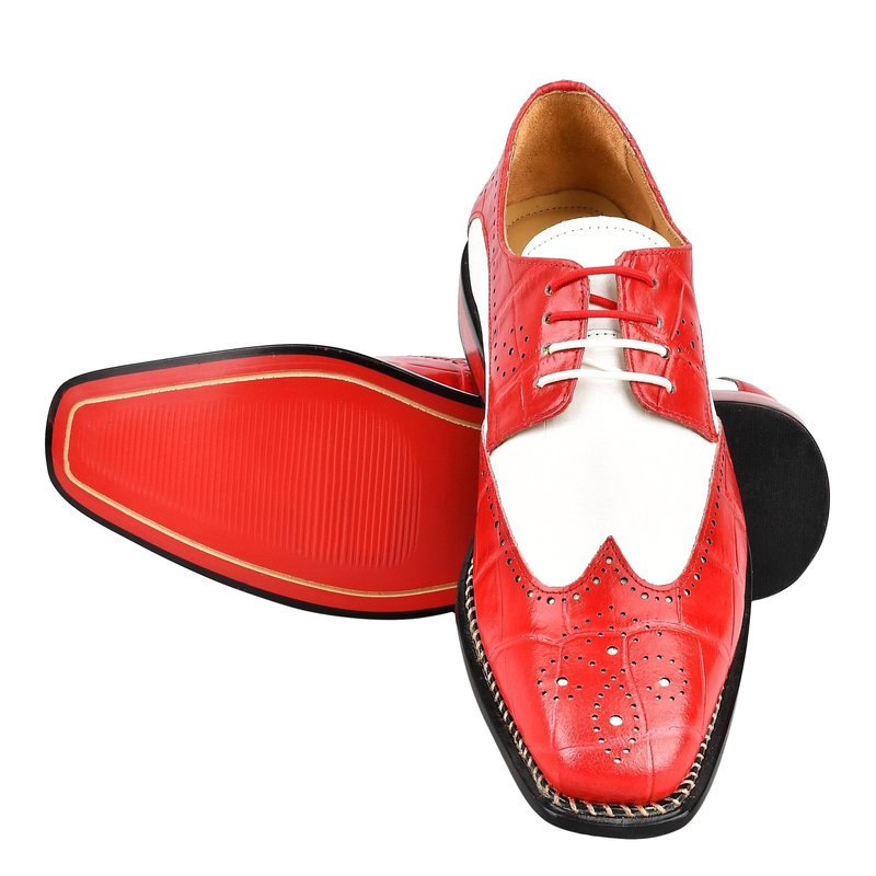 Libertyzeno Boyka Leather Red Bottom Oxford Style Dress Shoes