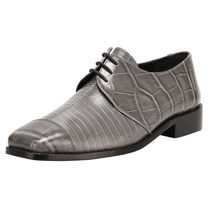 Libertyzeno Casanova Leather Oxford Style Dress Shoes In Grey