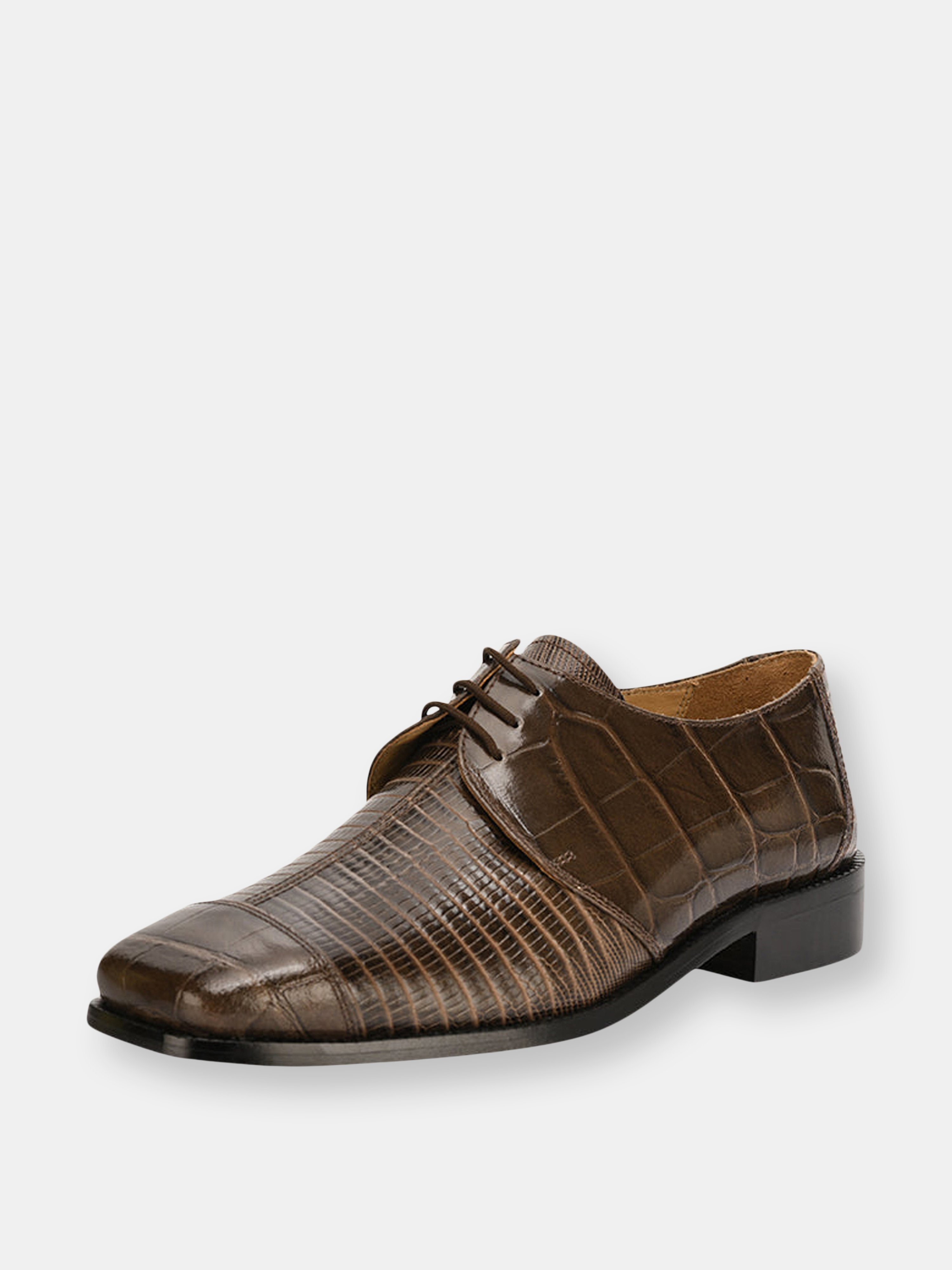 Libertyzeno Casanova Leather Oxford Style Dress Shoes In Brown