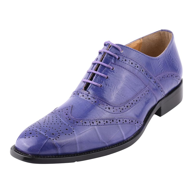 Libertyzeno Dallas Genuine Leather Oxford Style Dress Shoes In Purple