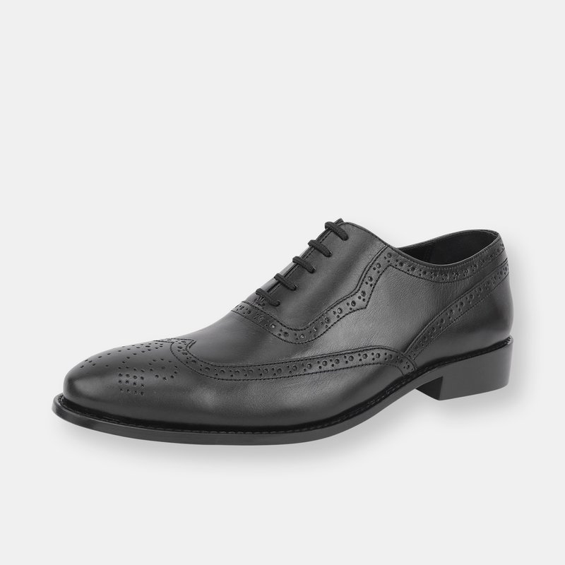 Libertyzeno Dinkum Leather Oxford Style Dress Shoes In Black
